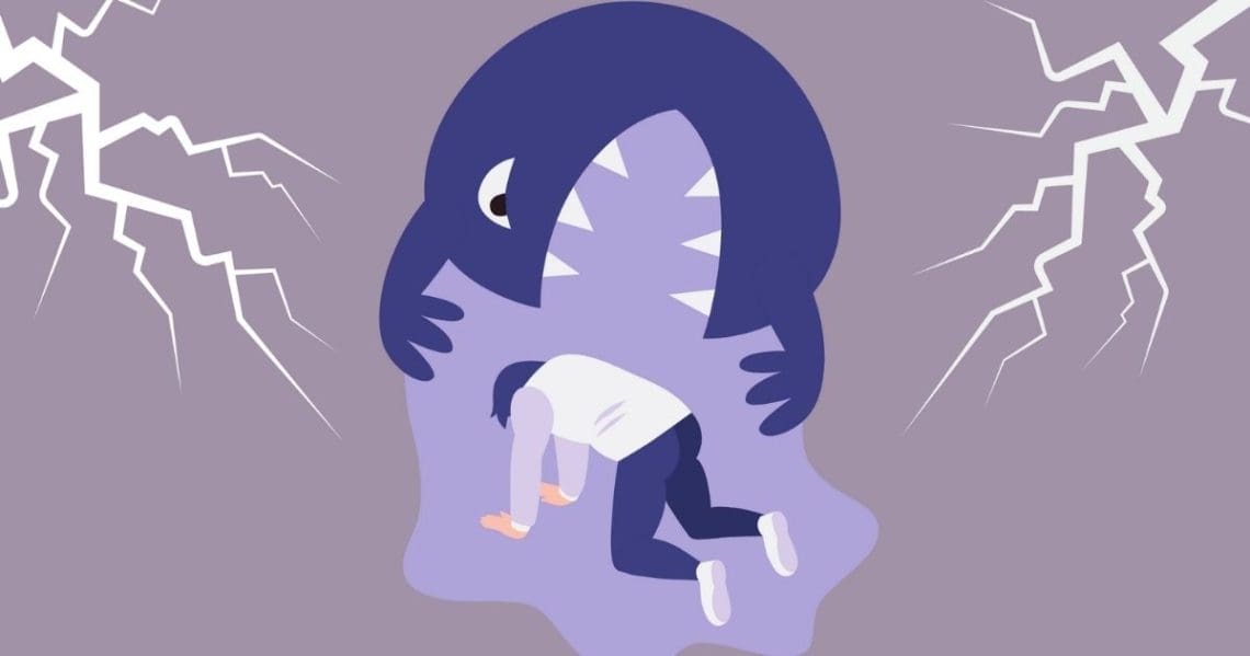 Ilustrasi Orang Yang Menderita Trauma Mental